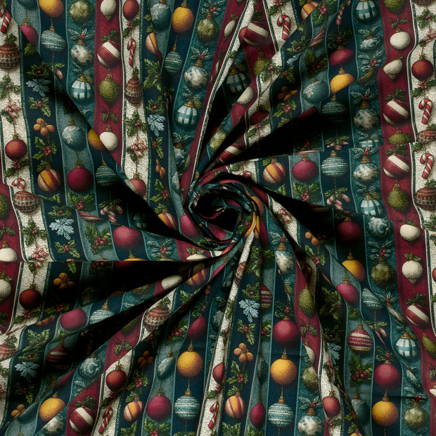 Cotton Poplin fabric Navy digital printed 