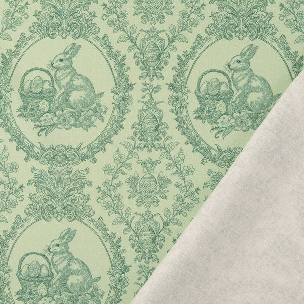 Cretonne fabric Dark Mint digital printed 