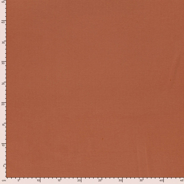 Rib Jersey fabric Unicolour Redwood