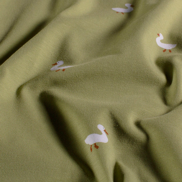 Jersey fabric Duck Olive Green