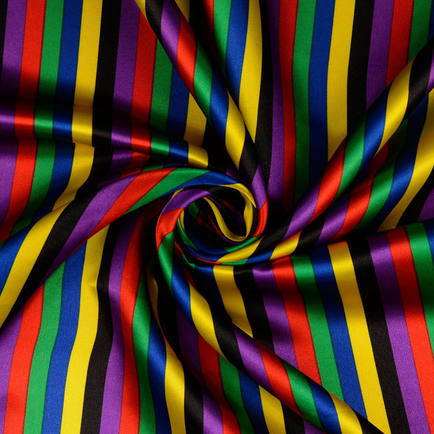 Satin fabric Multicolor printed 