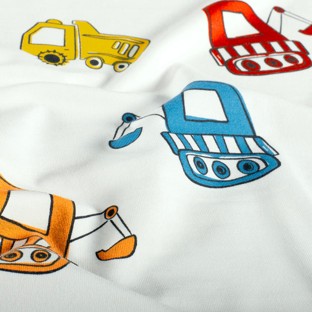 Jersey fabric Vehicles Off White