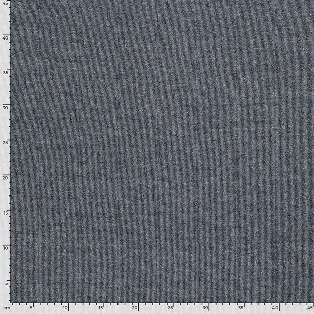 Heavy Knit fabric Melange Steel Blue