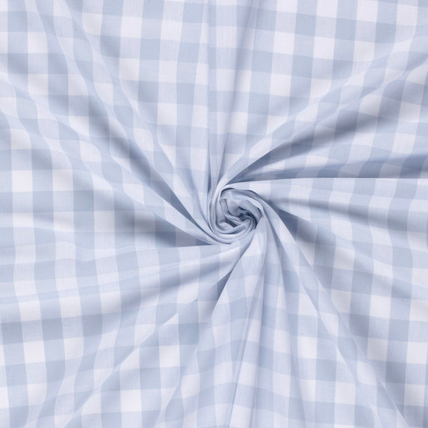Cotton Poplin fabric Baby Blue yarn dyed 