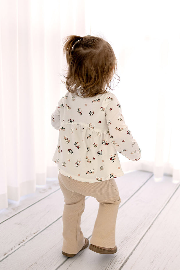 Jersey fabric Flowers Off White