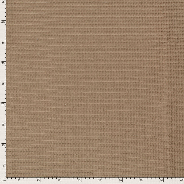 Piqué tipo gofre tela Unicolor Camel