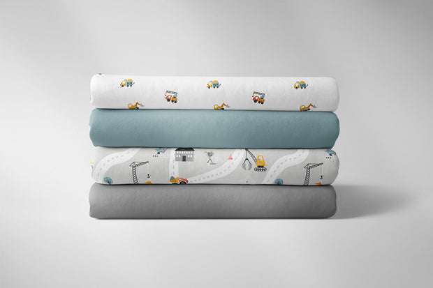 Cotton Poplin fabric Construction Light Grey