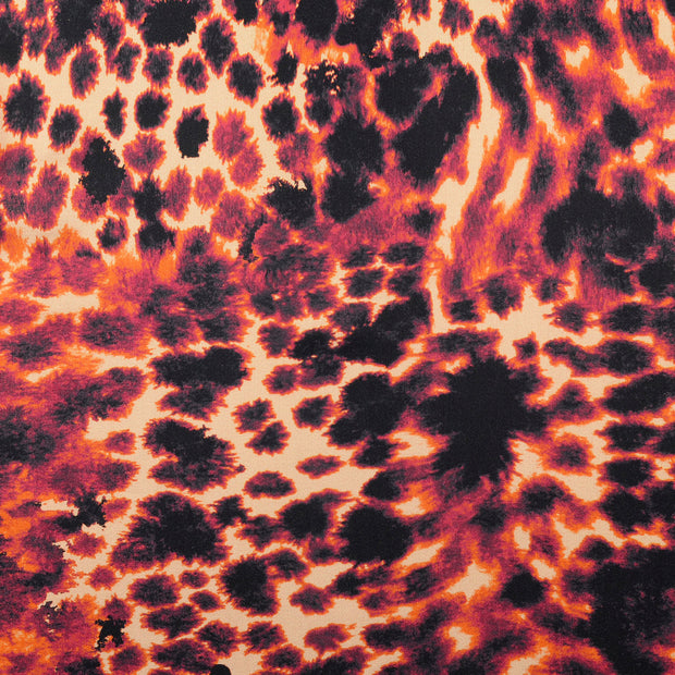 Viscose Satin fabrik Tiere Rot