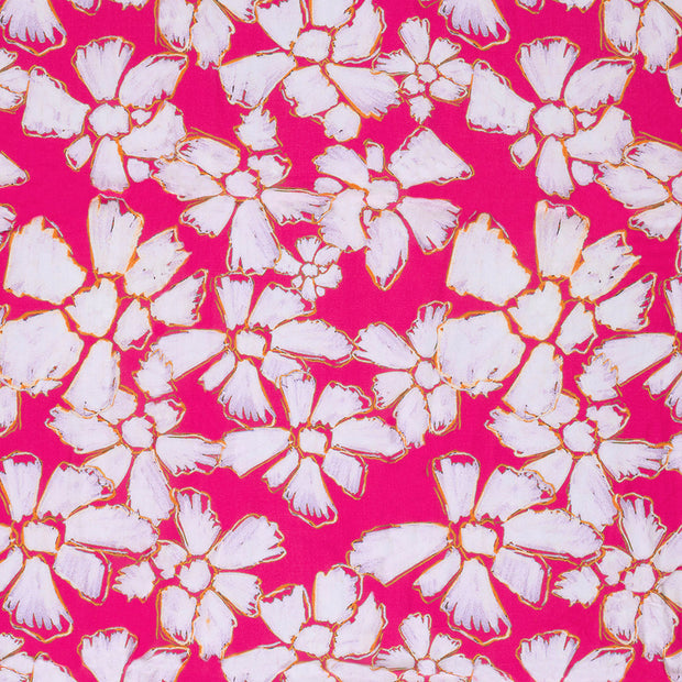 Viscosa Poplin tela Fucsia 