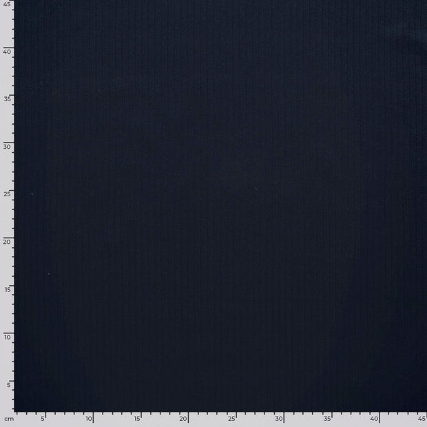 Rib Jersey fabric Unicolour Navy