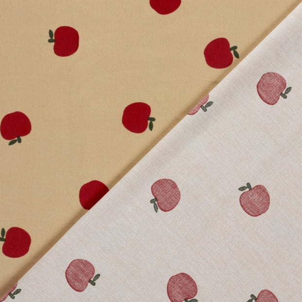 Babycord 21w fabric Apples 