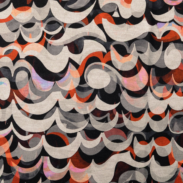 Jersey fabric Abstract Grey
