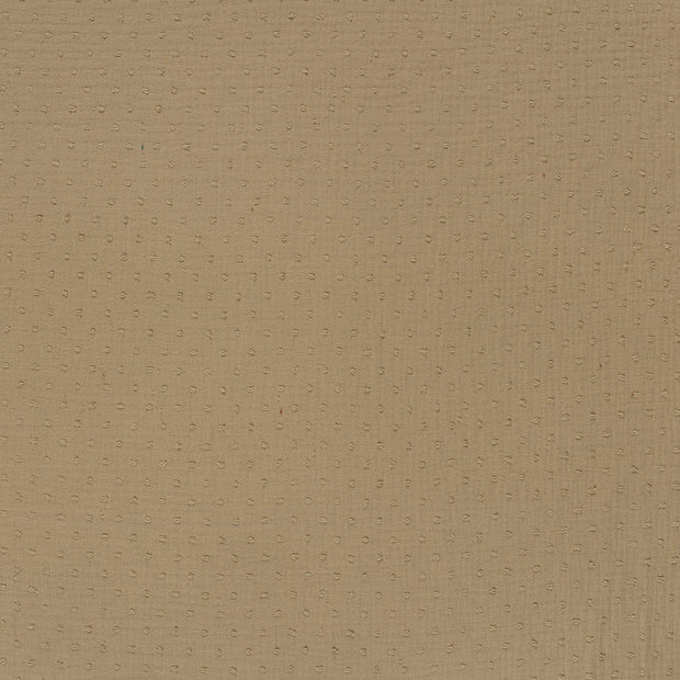 Muslin fabric Dots Camel