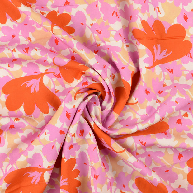 Viscosa Poplin tela Rosa claro 