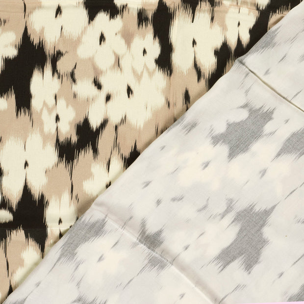 Viscose Satin fabric Abstract printed 