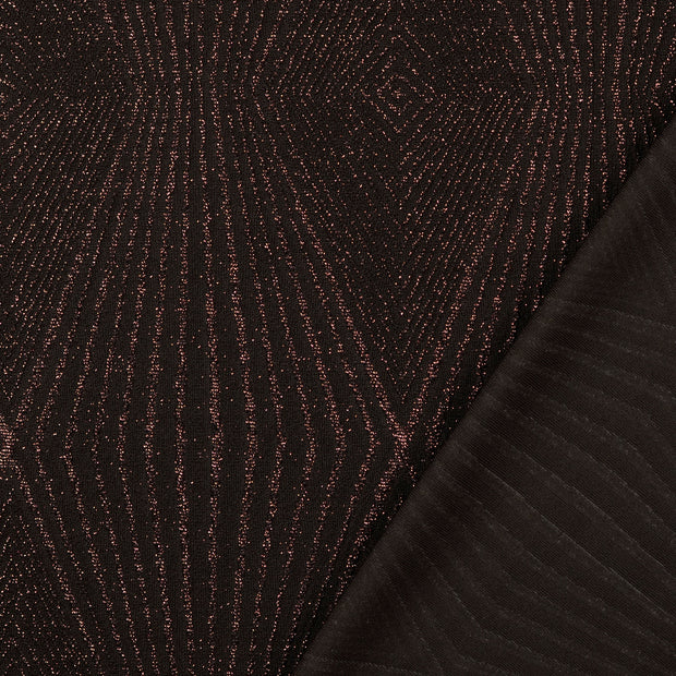Jersey fabrik Roségold Lurex 