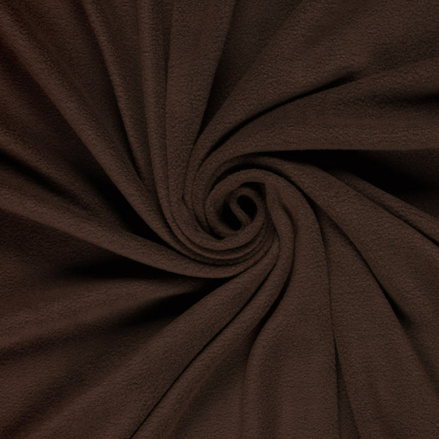 Polar Fleece fabric Dark Brown brushed 