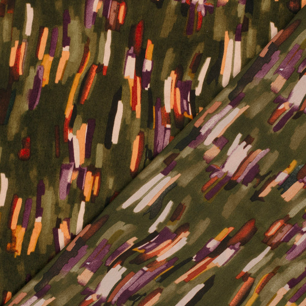Satin Velvet fabric Abstract printed 