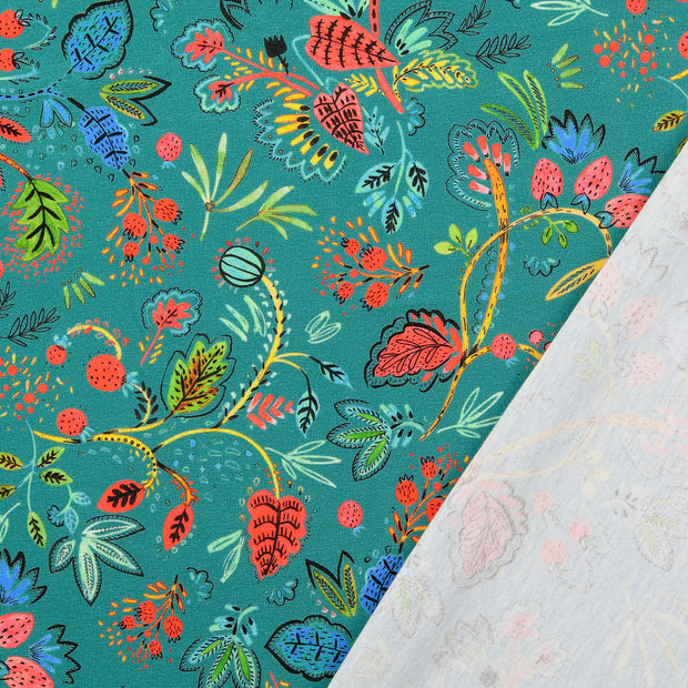 Jersey fabric Green digital printed 