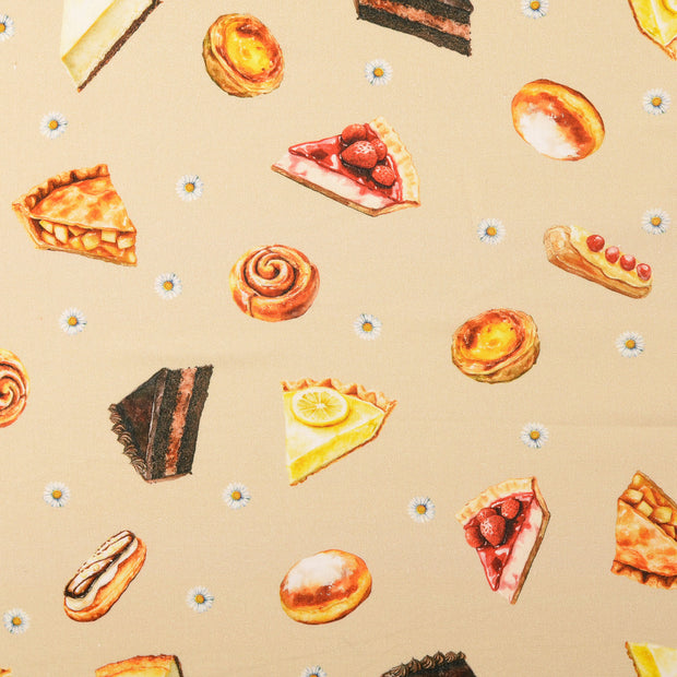Cretonne fabric Food Grey
