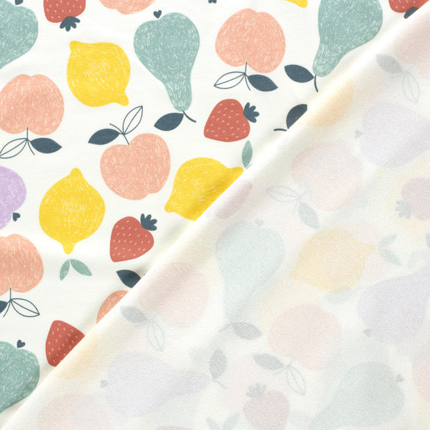 French Terry fabric Fruits printed 