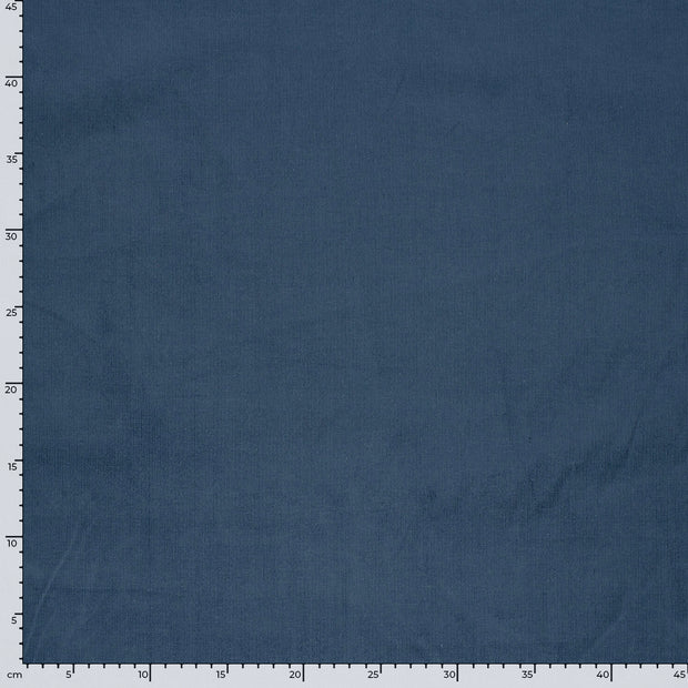 Babycord 21w fabric Unicolour Indigo
