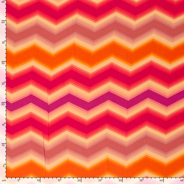 Viscose Satin fabrik Geometrisch Lachsfarbe