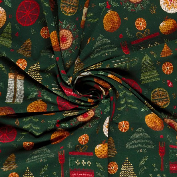 French Terry fabric Black printed 