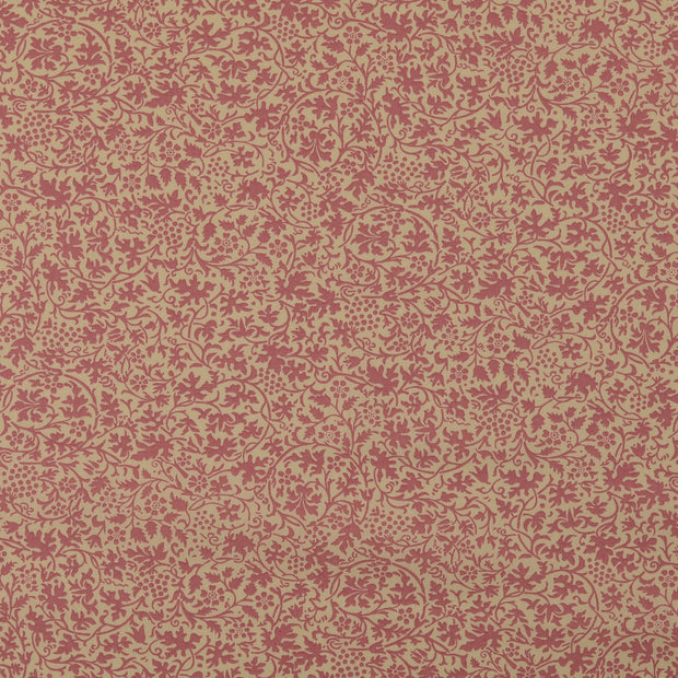 Cotton Poplin fabric Leaves Old Pink
