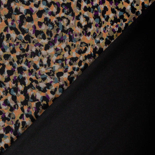 Poly Viscose Jersey fabric Abstract discharge printed 