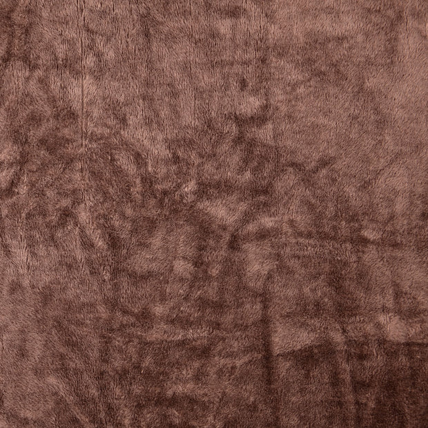 Alphen Fleece fabric Unicolour Brown