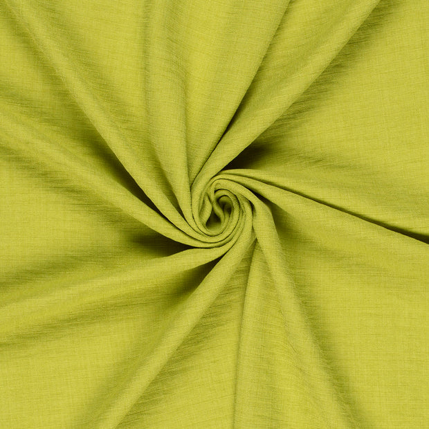 Linen Look fabric Lime Green printed 