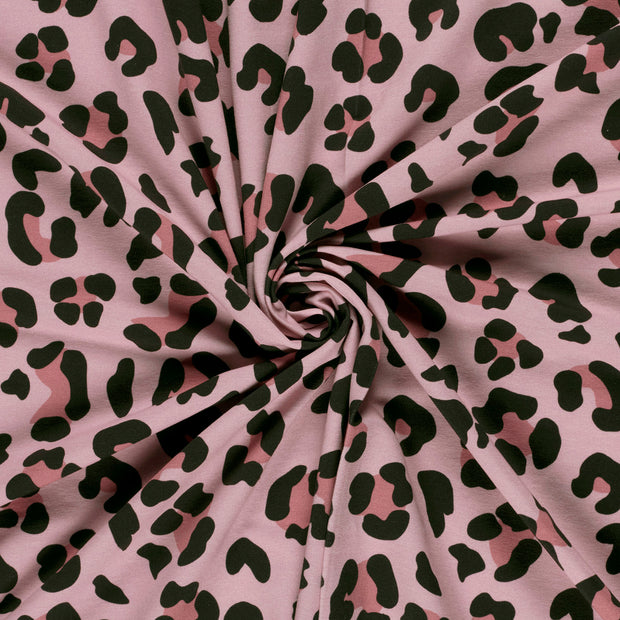 French Terry fabric Pink digital printed 