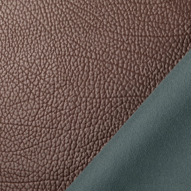 Leather fabric Brown bounded 