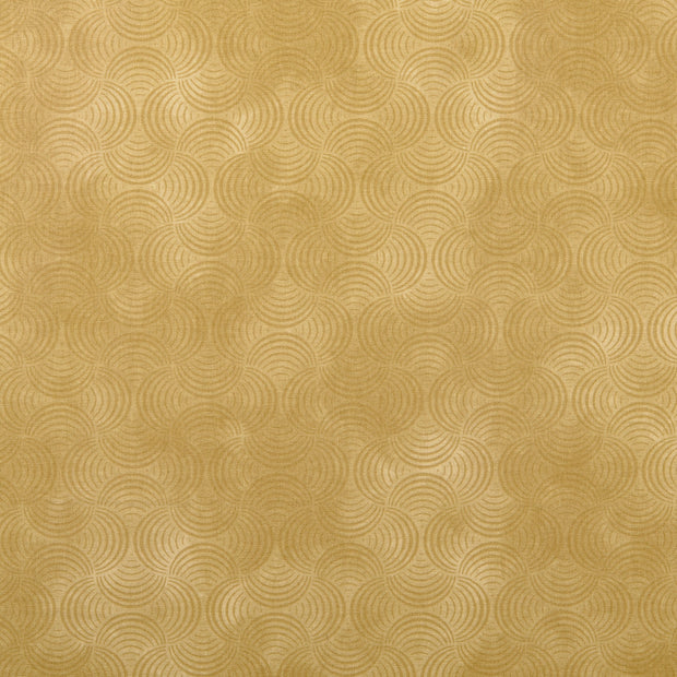 Cotton Poplin fabric Geometric pattern Beige