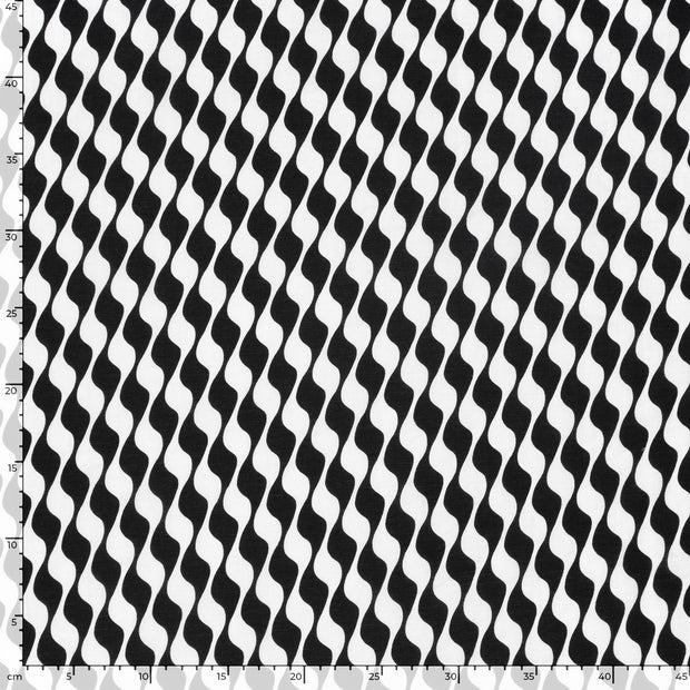 Viscose Nylon Twill fabrik Abstrakt Schwarz