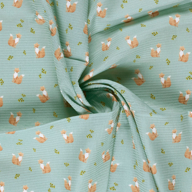 Waffle piqué fabric Mint 