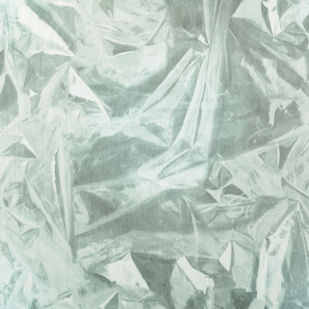Viscose Satin fabric Camouflage Turquoise