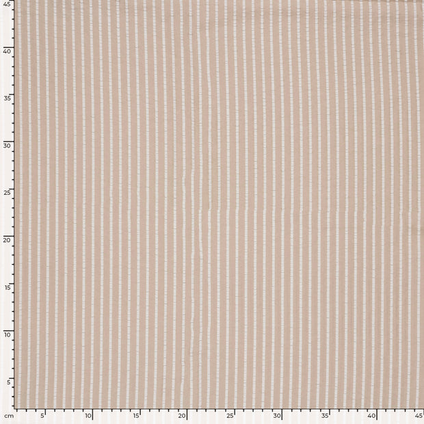 Seersucker fabric Stripes Beige