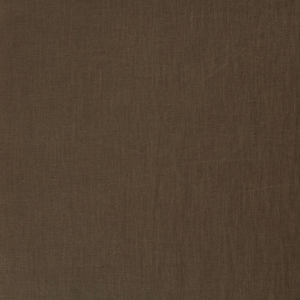 Linen fabric Taupe Grey matte 