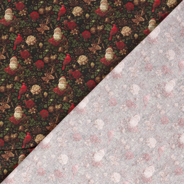 Cotton Poplin fabric Christmas digital printed 