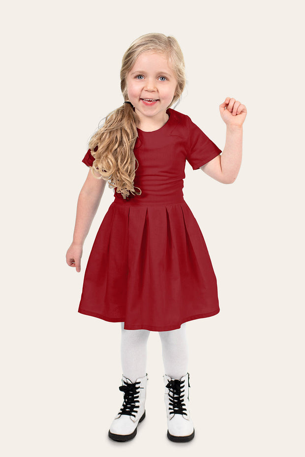 Viscose Poplin fabric Unicolour Dark Red