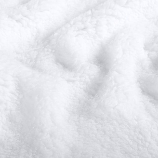 Fake Fur fabric Unicolour Optical White