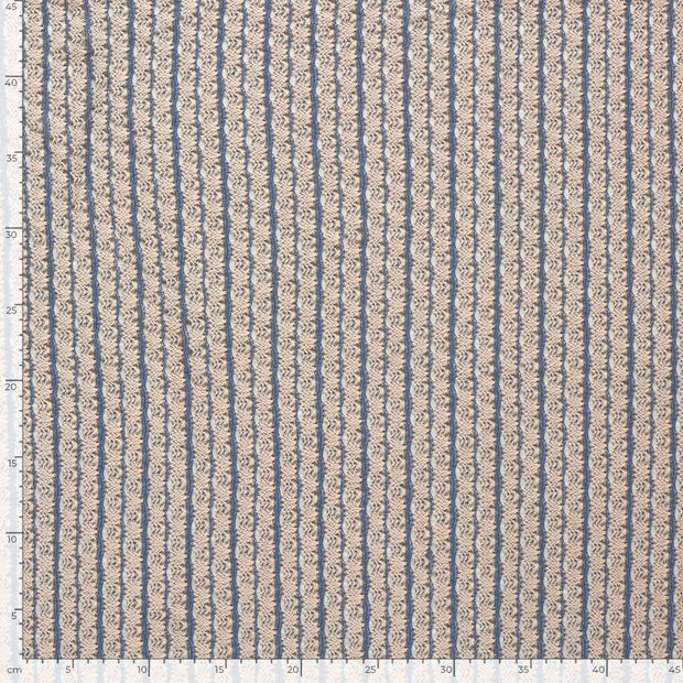 Lace fabric Stripes Indigo