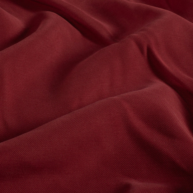 Viscose Twill fabrik Uni Bordeauxrot