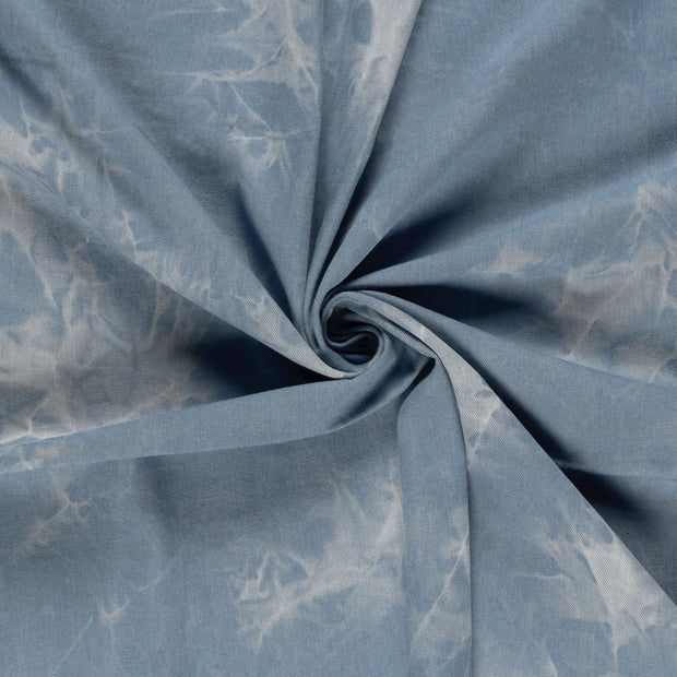 Denim fabric Light Blue printed 