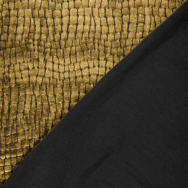 Lamé tela Cocodrilos Oro