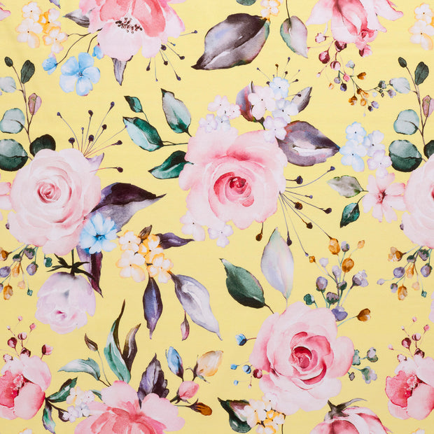 Jersey fabric Light Yellow soft 