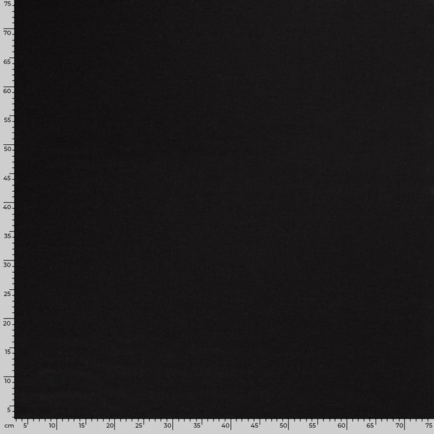 Viscose Lin Chaine et Trame tissu Unicolore Noir