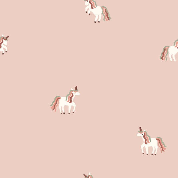 Terry Crepe fabric Unicorn Nude